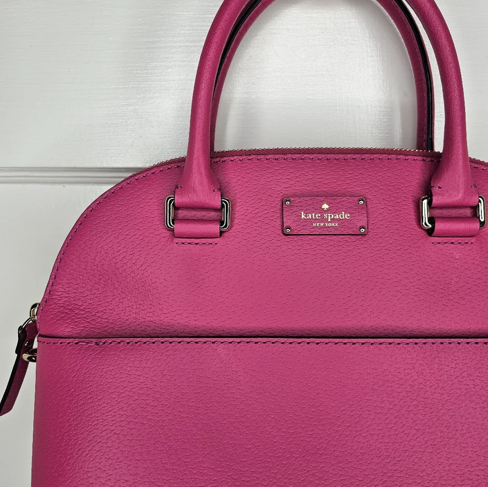 Kate Spade Pink Pebbled Leather Dome Satchel